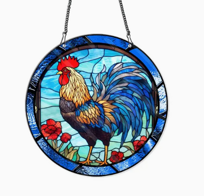 Acrylic Window Hanging Rooster - Decor