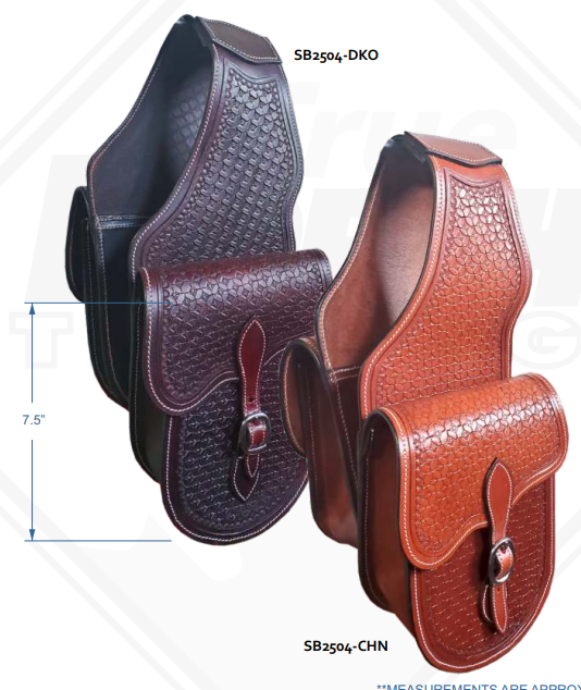 True North - Saddle Bag with Window Tooling - Medium - Dark Oil