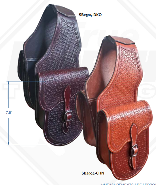 True North - Saddle Bag with Window Tooling - Medium - Dark Oil