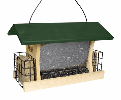 Pinebush - Hopper Feeder with Suet Cages