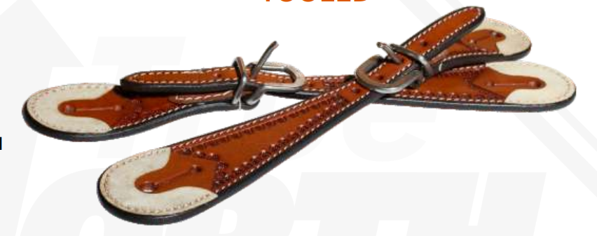 True North - Western Spur Strap - Double N Stitch - Stamped