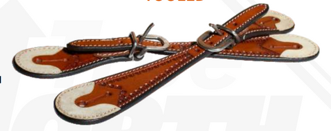 True North- Western Spur Strap- Double N Stitch- Stamped