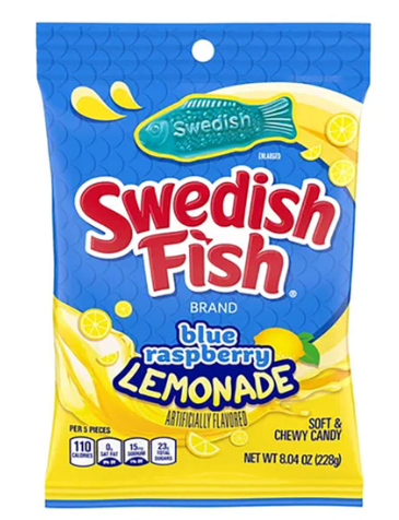 Candy - Swedish Fish - Blue Raspberry Lemonade