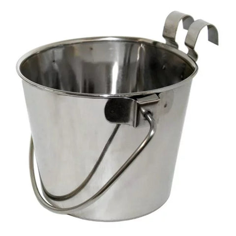 Indipets- Flat Sided Pail- With Two Hooks