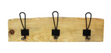 Wooden Wall Rack with Black Metal hook