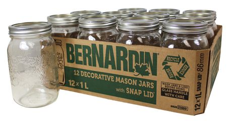 Bernardin Jars - 1 L Decorative Wide Mouth