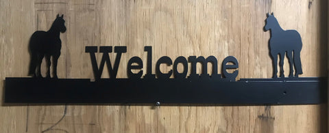Giftware - Welcome Sign Standing Horse
