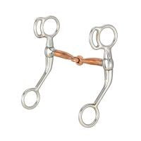 Miniature Horse Bit - Tom Thumb with Copper Snaffle Mouth