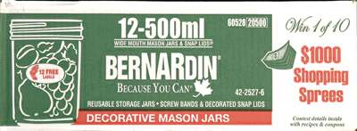 Bernardin - Jars 500 ml Wide Mouth
