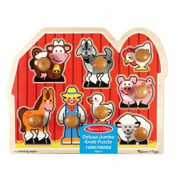 Toys - Melissa & Doug - Puzzle Peg Farm Friends