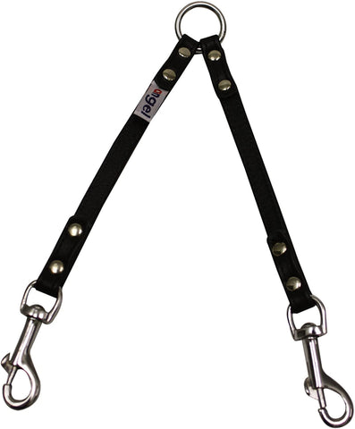 Angel - Leather Leash Coupler - 2 Dog