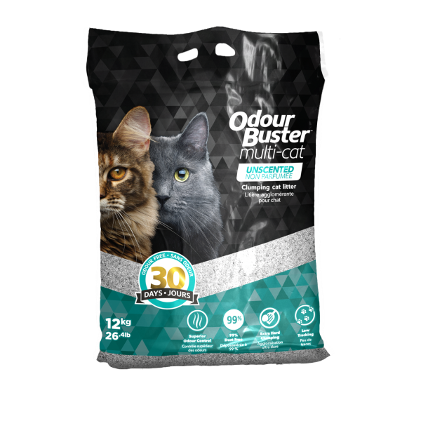 Odour Buster - Multi-Cat Clumping Litter - 12kg