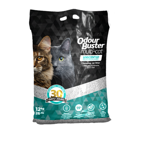 Odour Buster - Multi-Cat Clumping Litter - 12kg