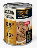 Acana - Wet Dog Food - Premium Chunks - Recipe in Bone Broth - 12.8 Oz/363g