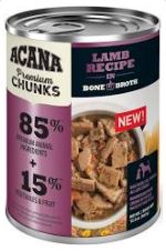 Acana - Wet Dog Food - Premium Chunks - Recipe in Bone Broth - 12.8 Oz/363g