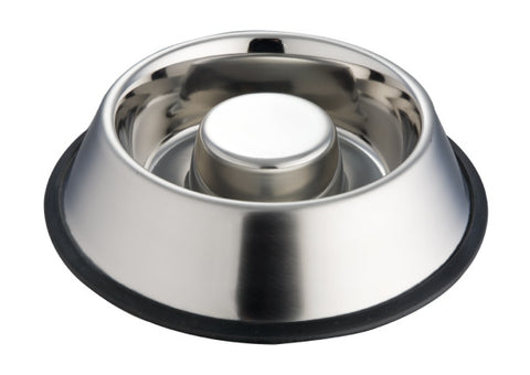 Stainless Steel Heavy Slow Feed Dog Bowl (1.33L)