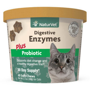 Naturvet Digestive Enzymes CAT Soft Chews 60 count