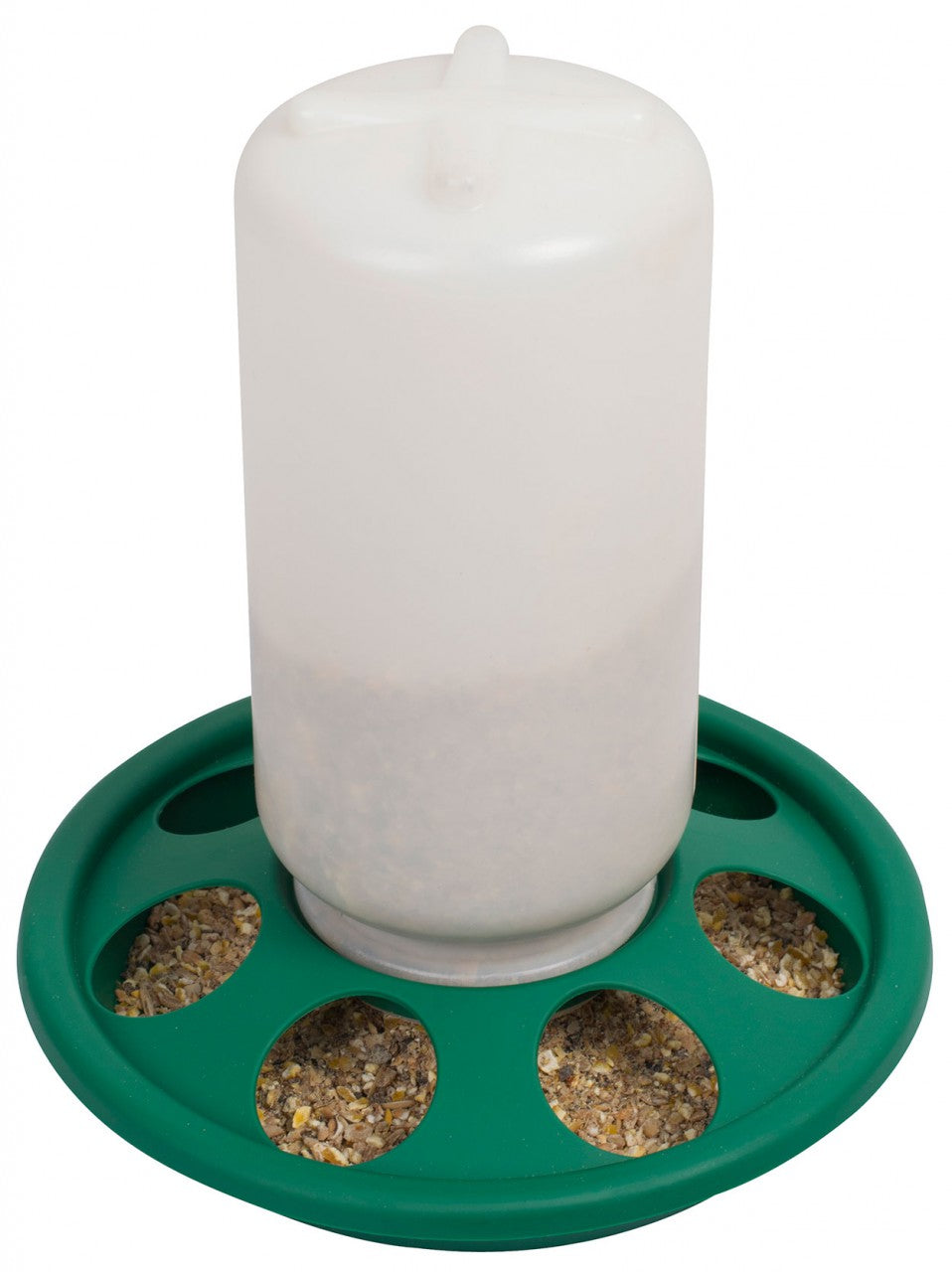 Green Chick Feeder with 7 Holes