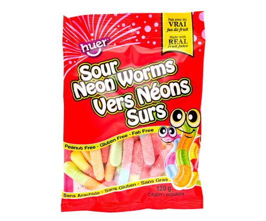 Huer - Sour Neon Worms - 120g