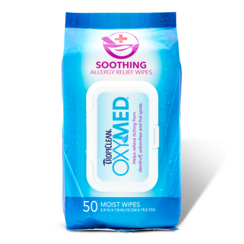 Tropiclean OxyMed Soothing Wipes 50 count