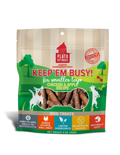 ****Plato Pet Treats Keep 'Em Busy****