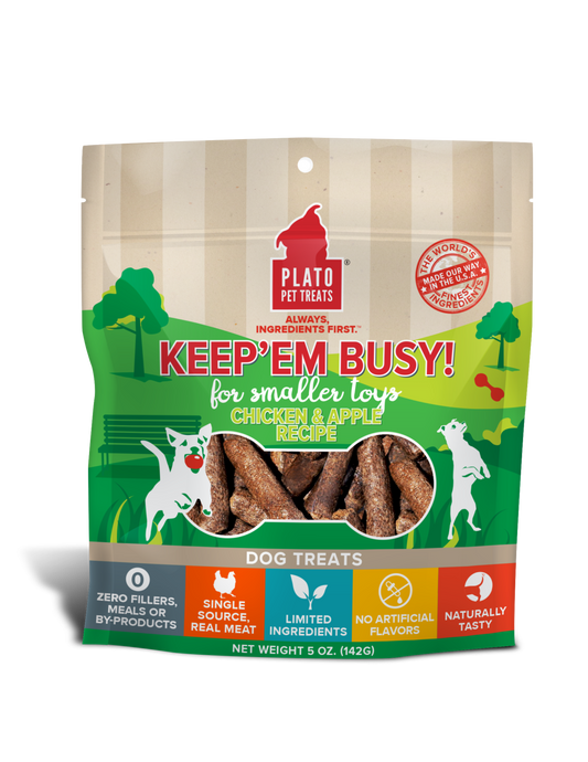 ****Plato Pet Treats Keep 'Em Busy****
