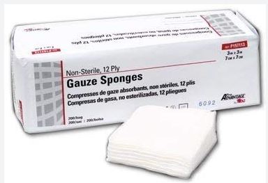 Gauze Sponges - 4"x4" (10.2cm x 10,2cm) - 200 per pack