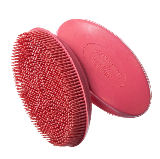Rubber Velvet Horse Face Brush