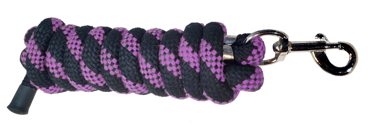 TN - Brushed Cotton Lead Rope w. Big Eye Bolt Snap - Assorted