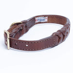 Angel - Braided Leather Dog Collar