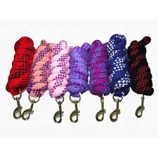 TN - Brushed Cotton Lead Rope w. Big Eye Bolt Snap - Assorted