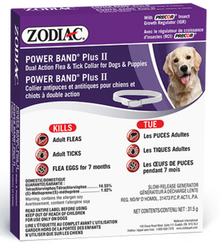 Zodiac - Power Band Plus Dual Action Flea & Tick Collar - Dog