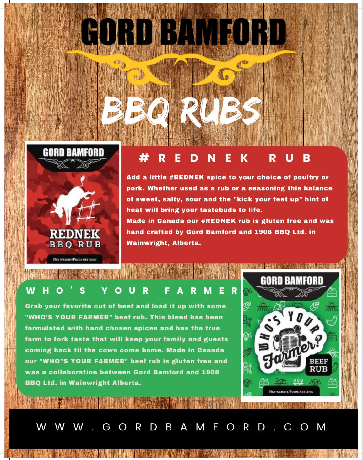 Gord Bamford - BBQ Rubs