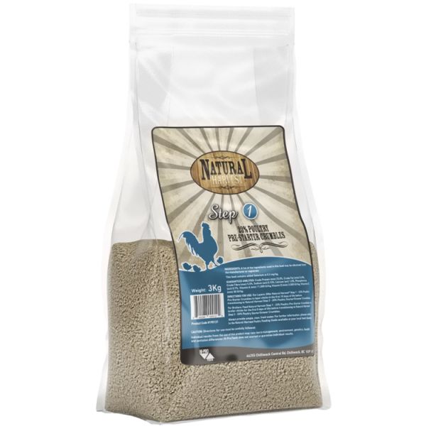 Step 1 - 23% Poultry Pre-Starter - Crumbles - Natural Harvest - 3kg