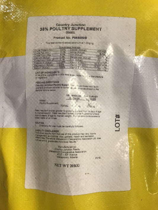 CJ - 35% Poultry Supplement - Mash - 20kg